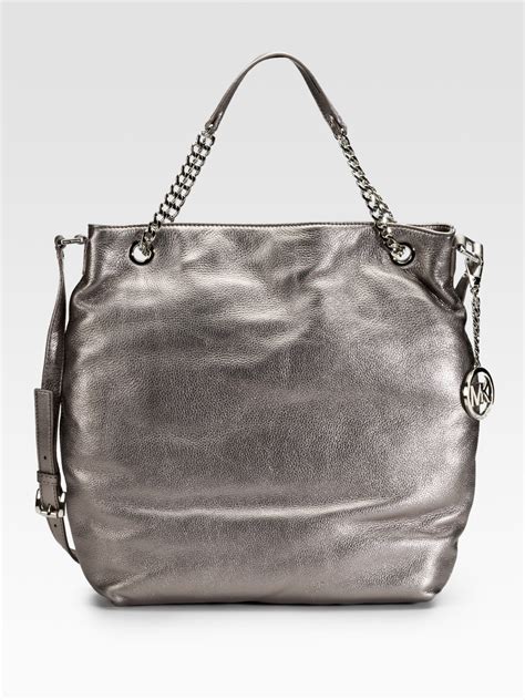 michael kors jet set chain shoulder bag gunmetal|Michael Kors jet set leather.